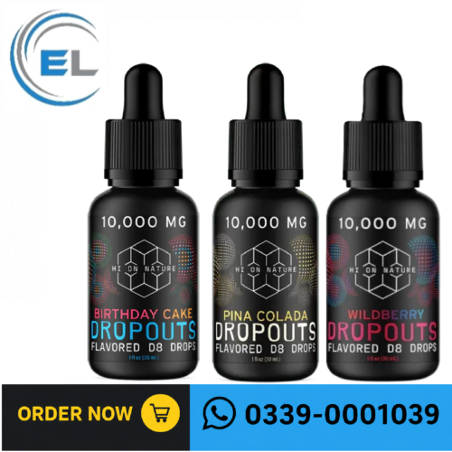 Hi On Nature 10,000mg Delta 8 THC Dropouts Tincture