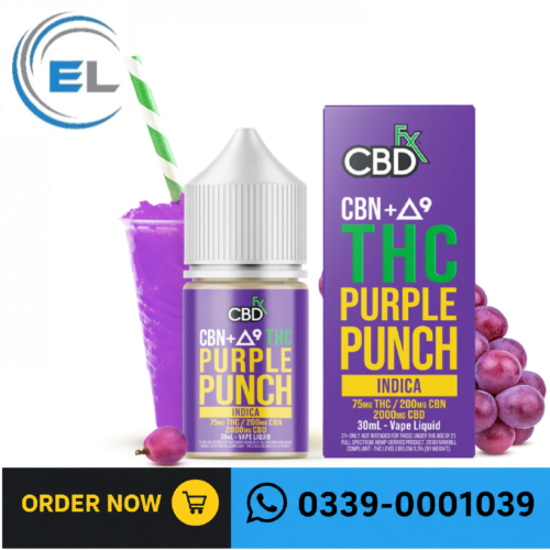 Delta-9 THC CBD Vape Juice Purple Punch (Indica) In Pakistan