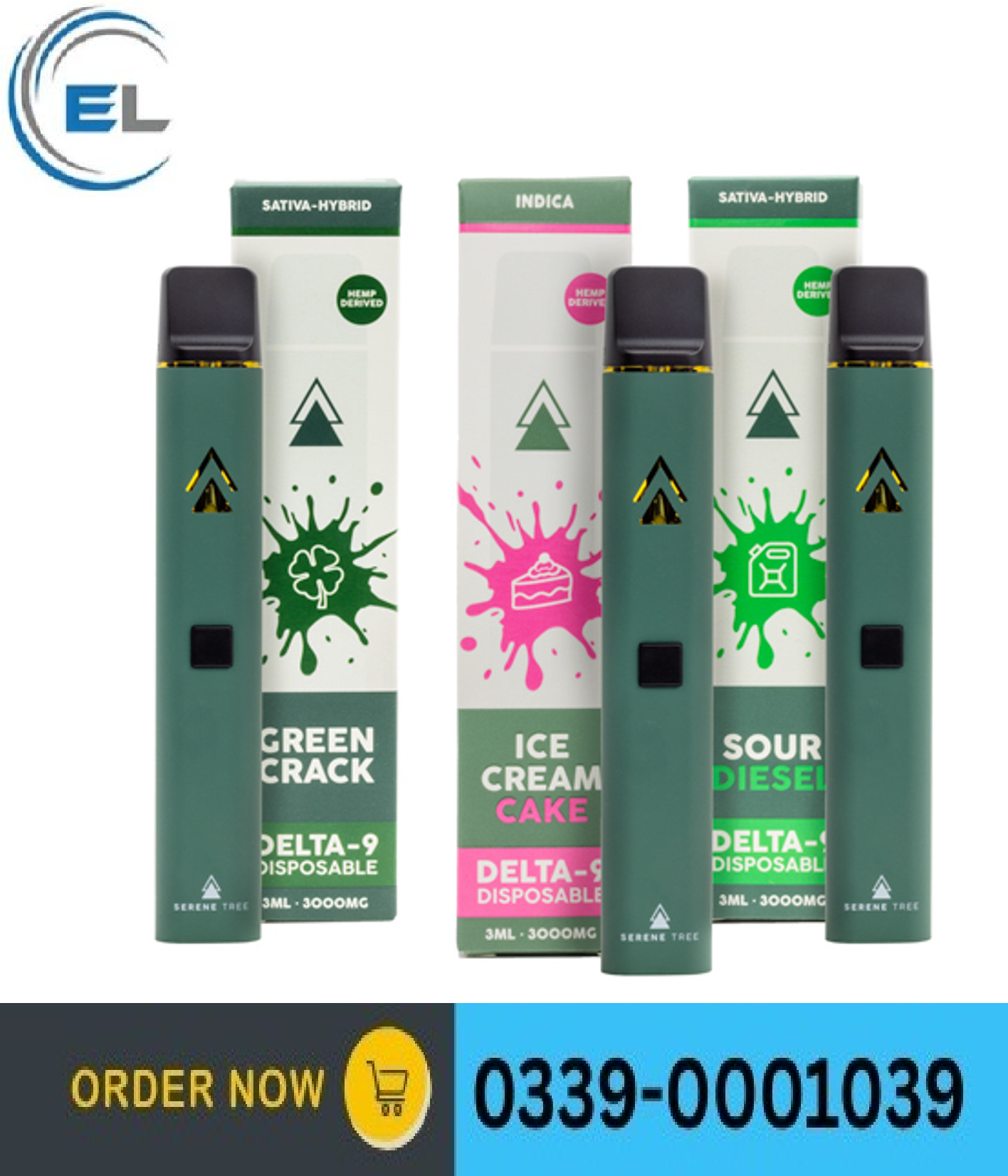 Serene Tree Delta 9 THC Disposable Vape Pens - 3000mg Potency In Pakistan