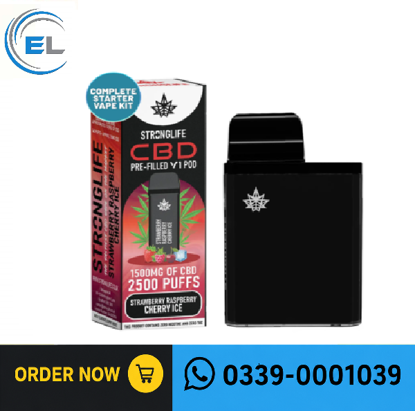 Strawberry Raspberry Cherry Ice CBD Vape Pod Starter Kit In Pakistan