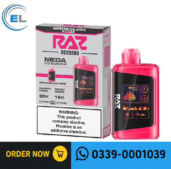 Watermelon Apple Rizzler Raz DC25000 Disposable Vape In Pakistan