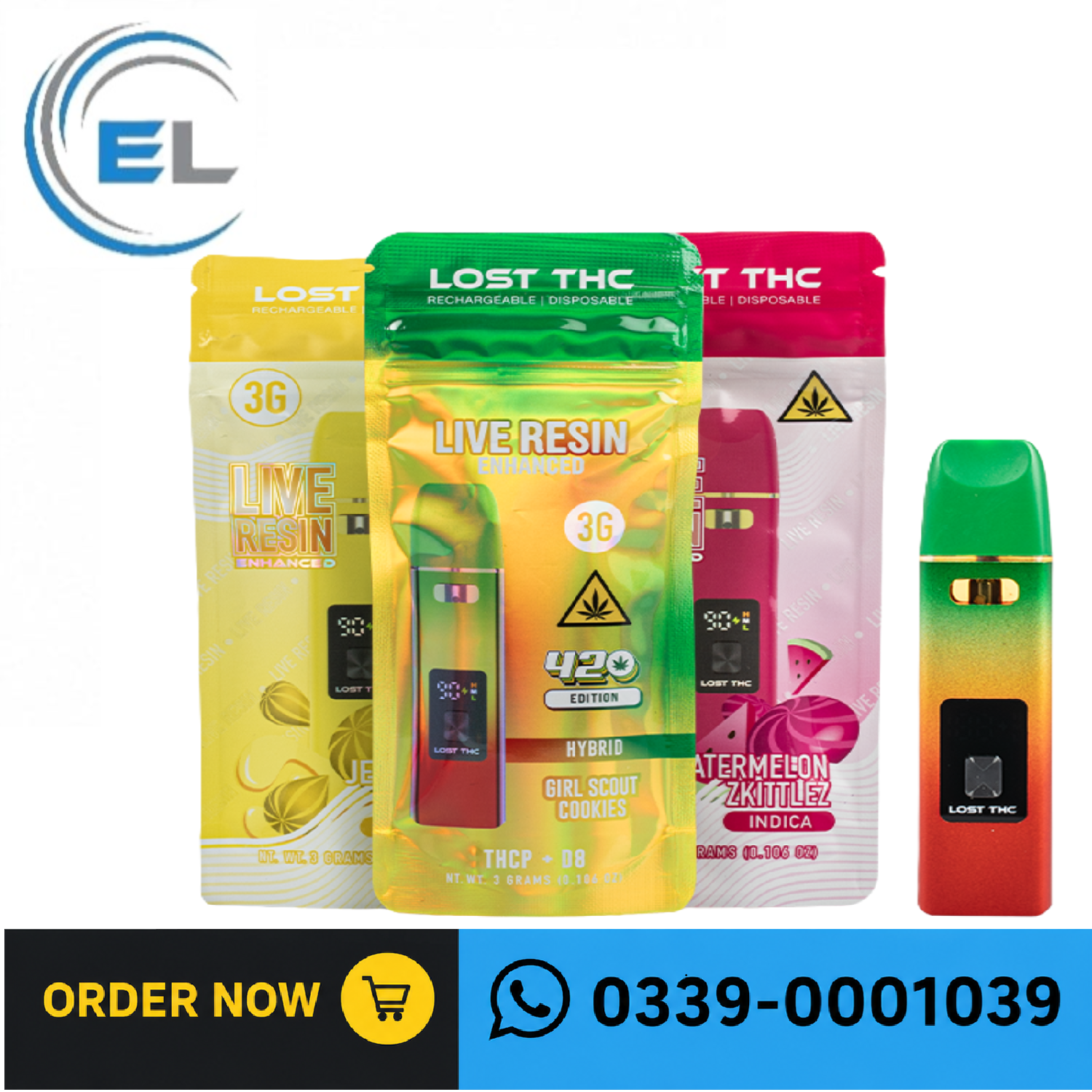 LOST THC V4 THCP Live Resin Enhanced Disposable 3G In Pakistan