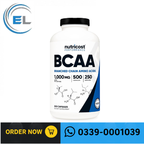 Nutricost BCAA 1000mg, 500 Capsules In Islamabad